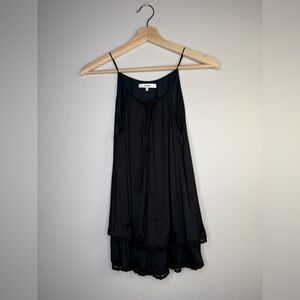 Ro&De lace-trim cami top in black